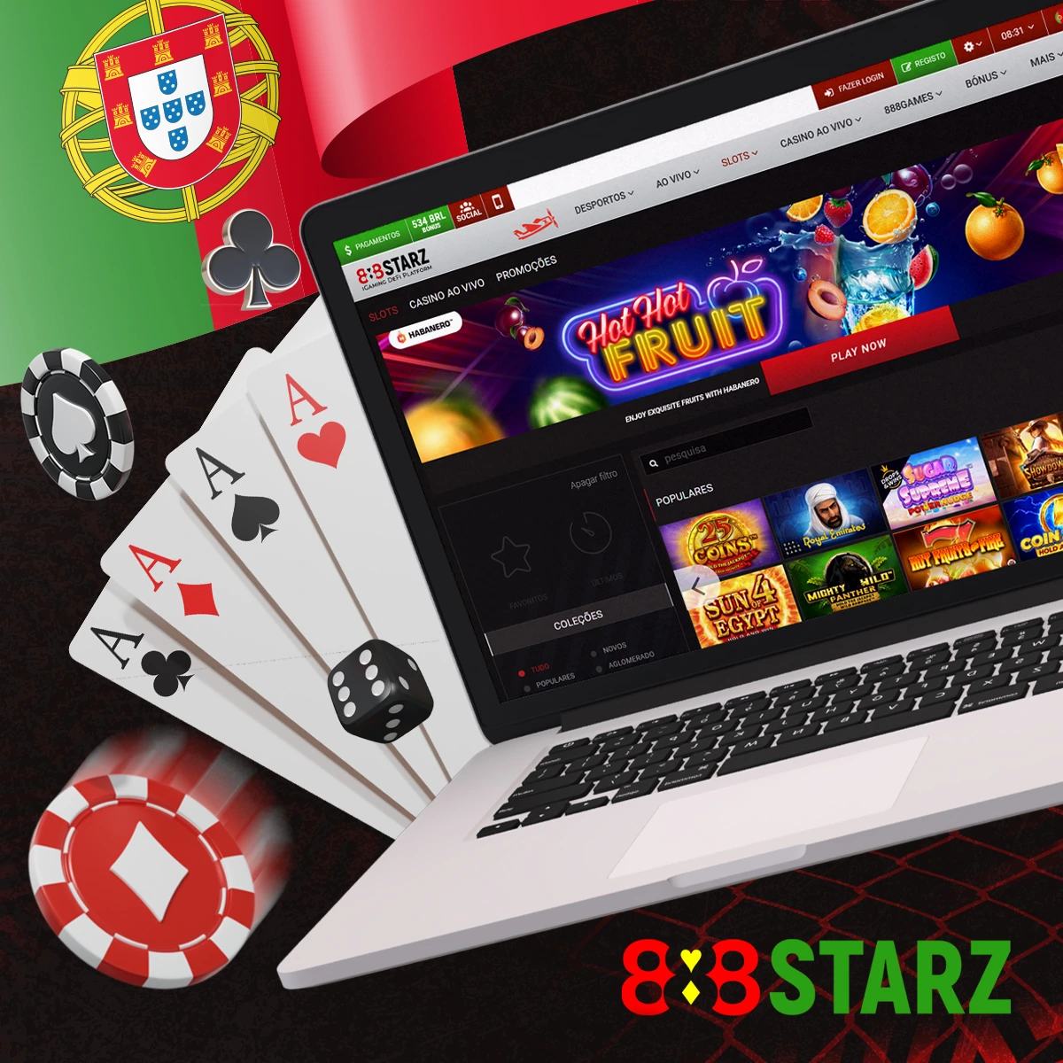 Todos os jogos de casino na plataforma 888Starz