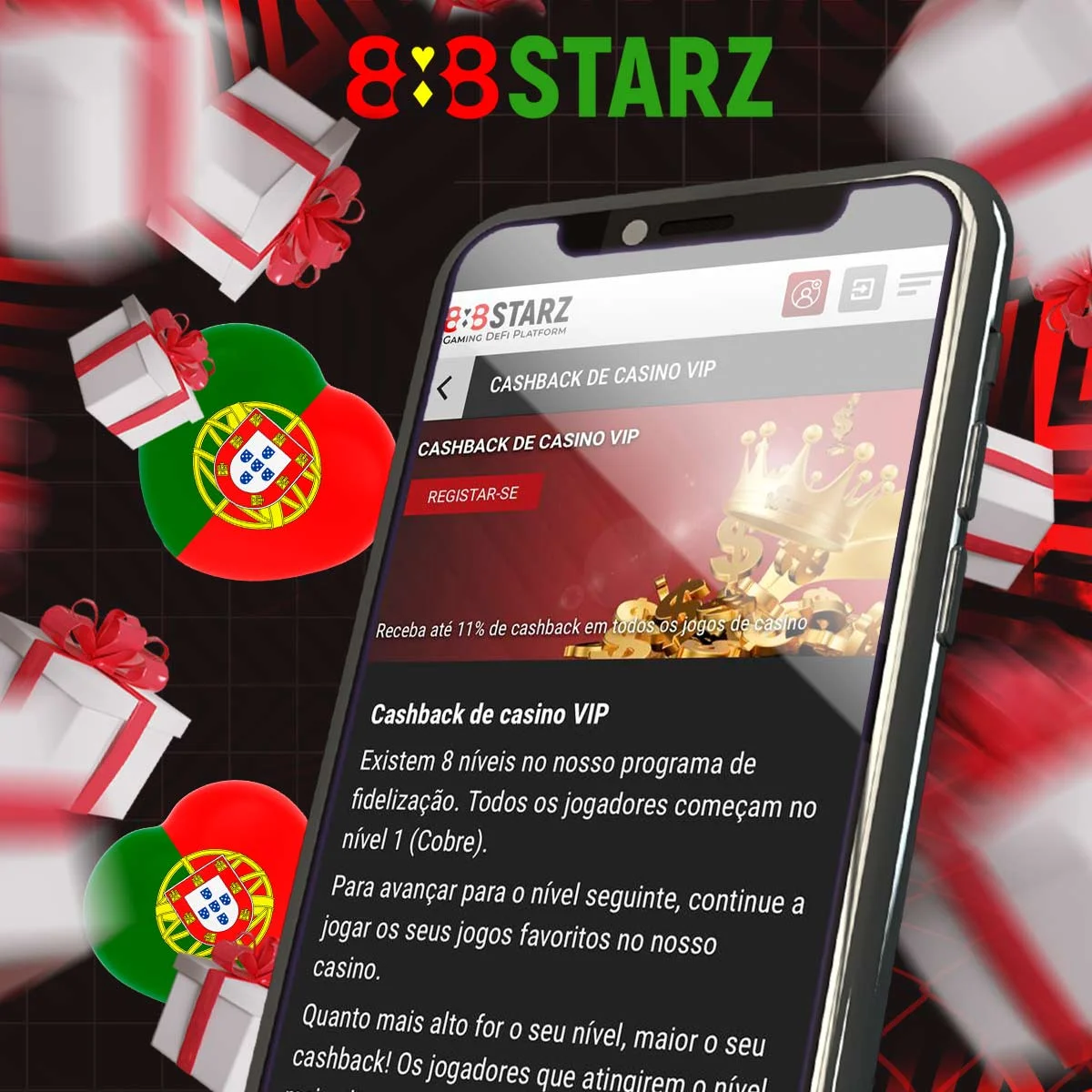 Como é que o cashback funciona na plataforma 888Starz?