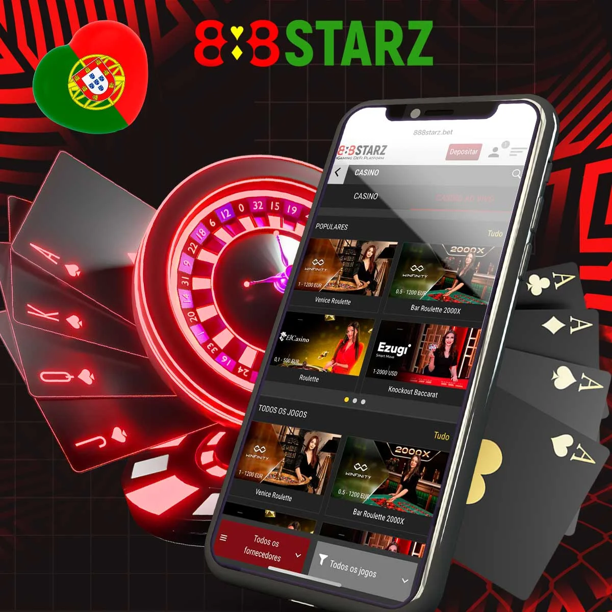 Jogos populares na secção Casino ao vivo do 888Starz