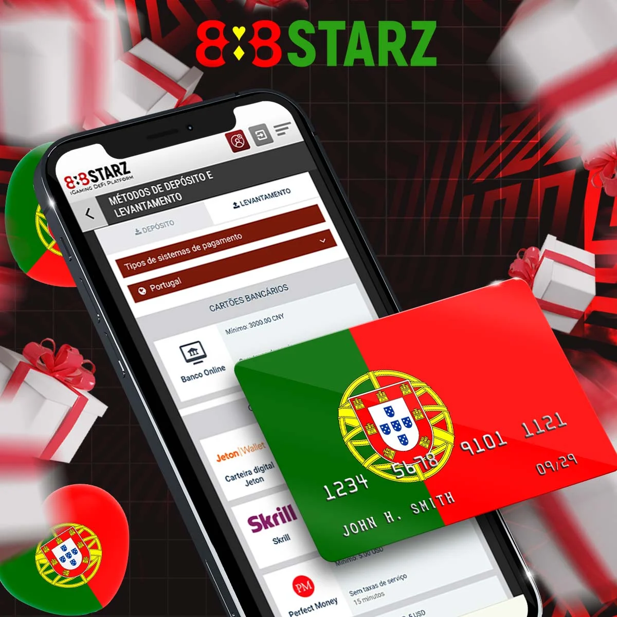 Instruções para efetuar um depósito na plataforma 888Starz