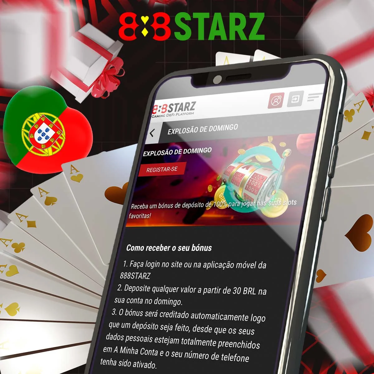 Termos e condições do bónus de domingo no 888Starz