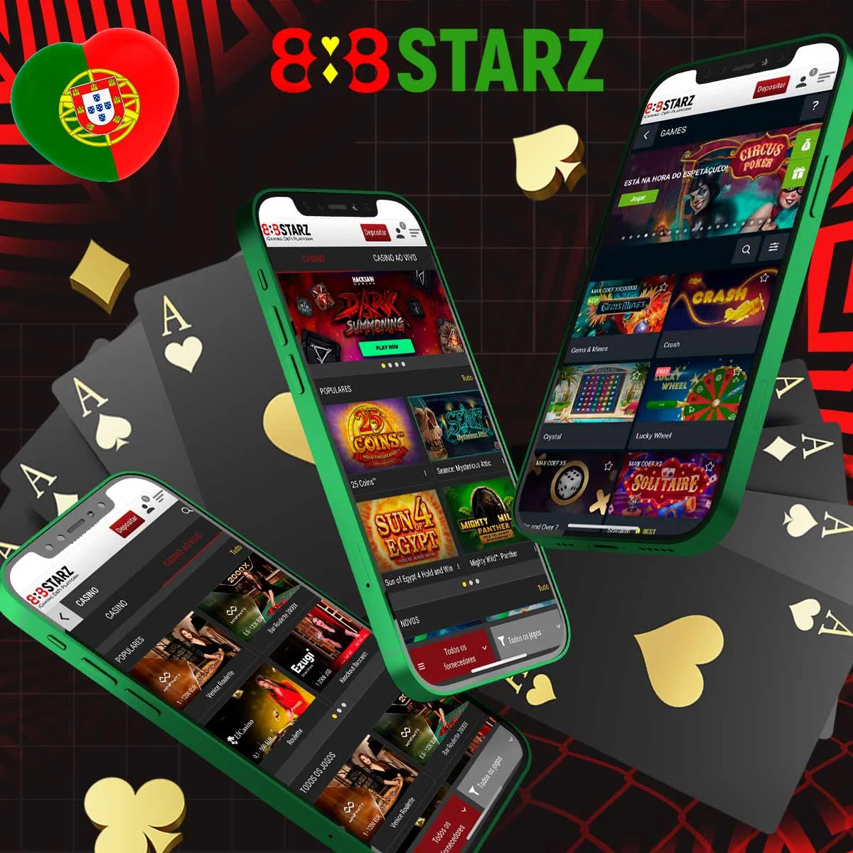 Todas as categorias de jogos de casino na plataforma 888Starz