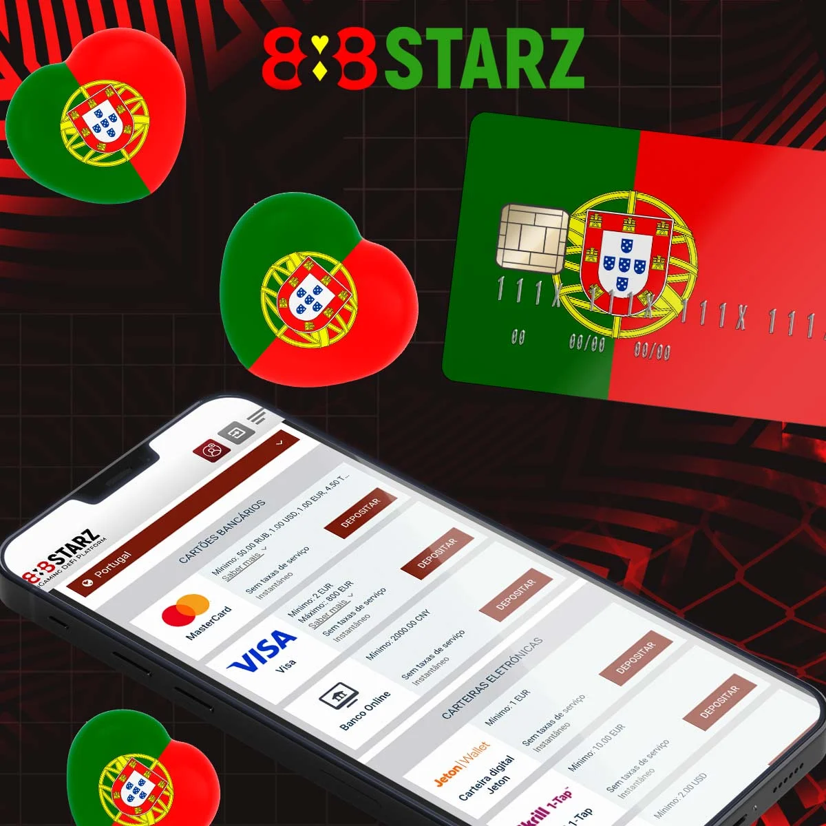 Como é que faço um depósito na plataforma 888Starz?